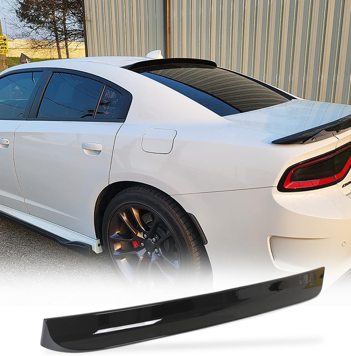 Dodge Charger 2015-2023 Duckbill Style Rear Window Roof Spoiler Wing Gloss Black