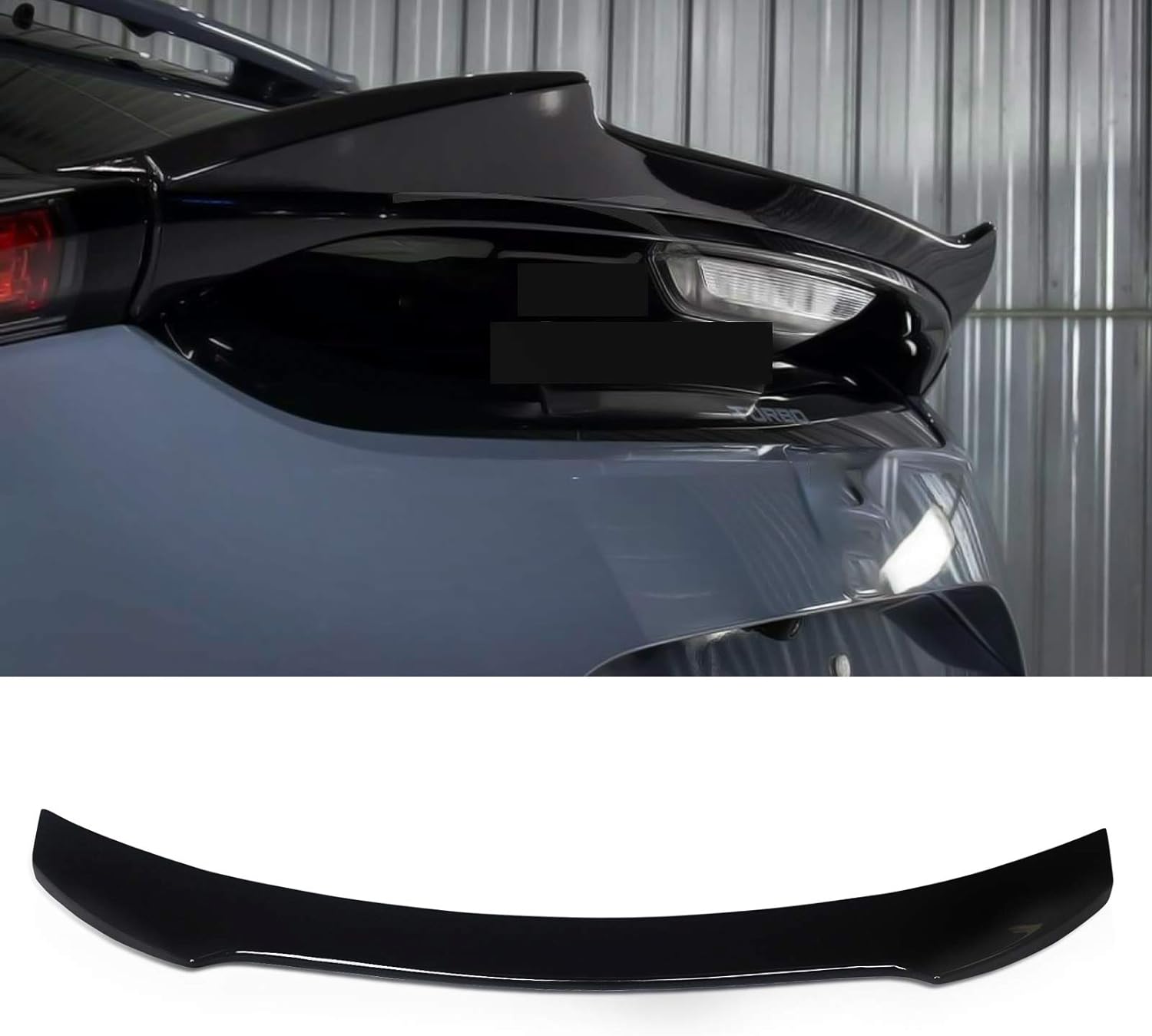 M4 Style Rear Spoiler Wing Lip Glossy Black For 2016-2021 Honda Civic Hatchback - ONECARWORLD