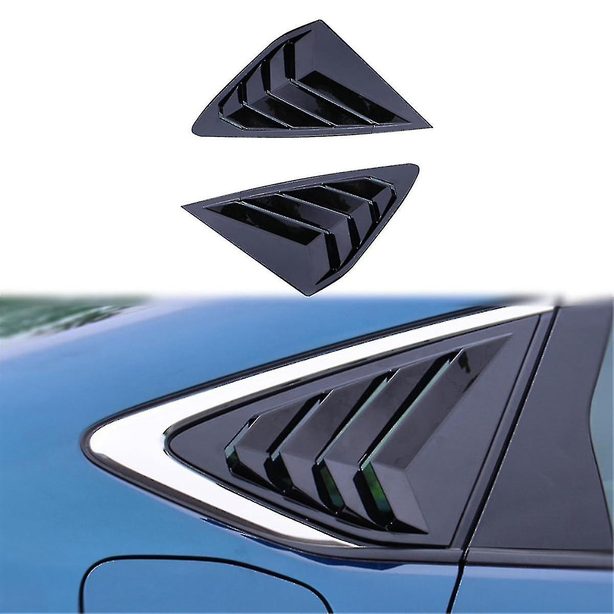 Honda Accord 2023 2024 11th Gen Gloss Black Rear Side Window Louvers Racing Style Triangular Window Glass Blinds