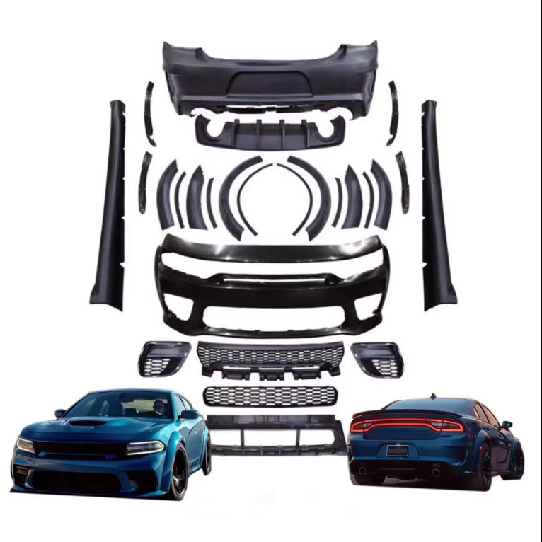 Charger SRT Style Hellcat Full Complete Wide Body Kit For Dodge Charger 2015-2022