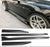 Ford Mustang GT350 15-23  Style Glossy Black 4PCS Side Skirts Bottom Line - ONECARWORLD