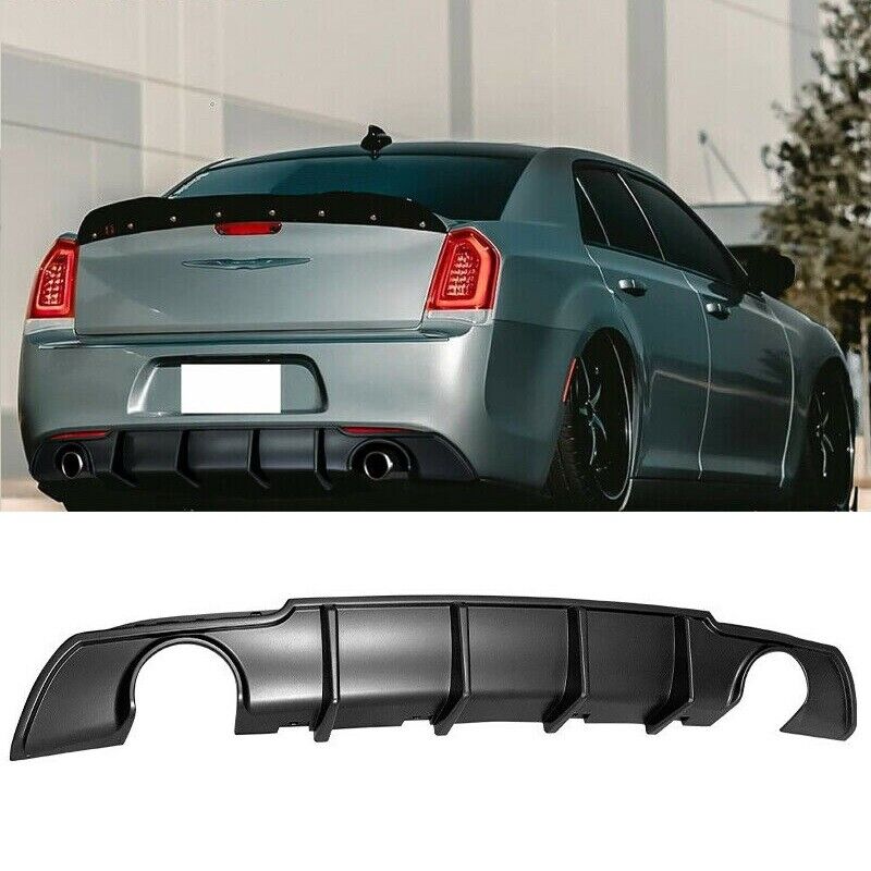 Chrysler Rear Diffuser shark Fins 2012-2015 Glossy Black Round tip