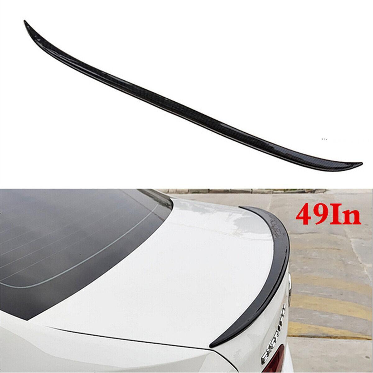 PU Carbon Style 49In Universal Car Rear Roof Lip Spoiler Tail Trunk Wing