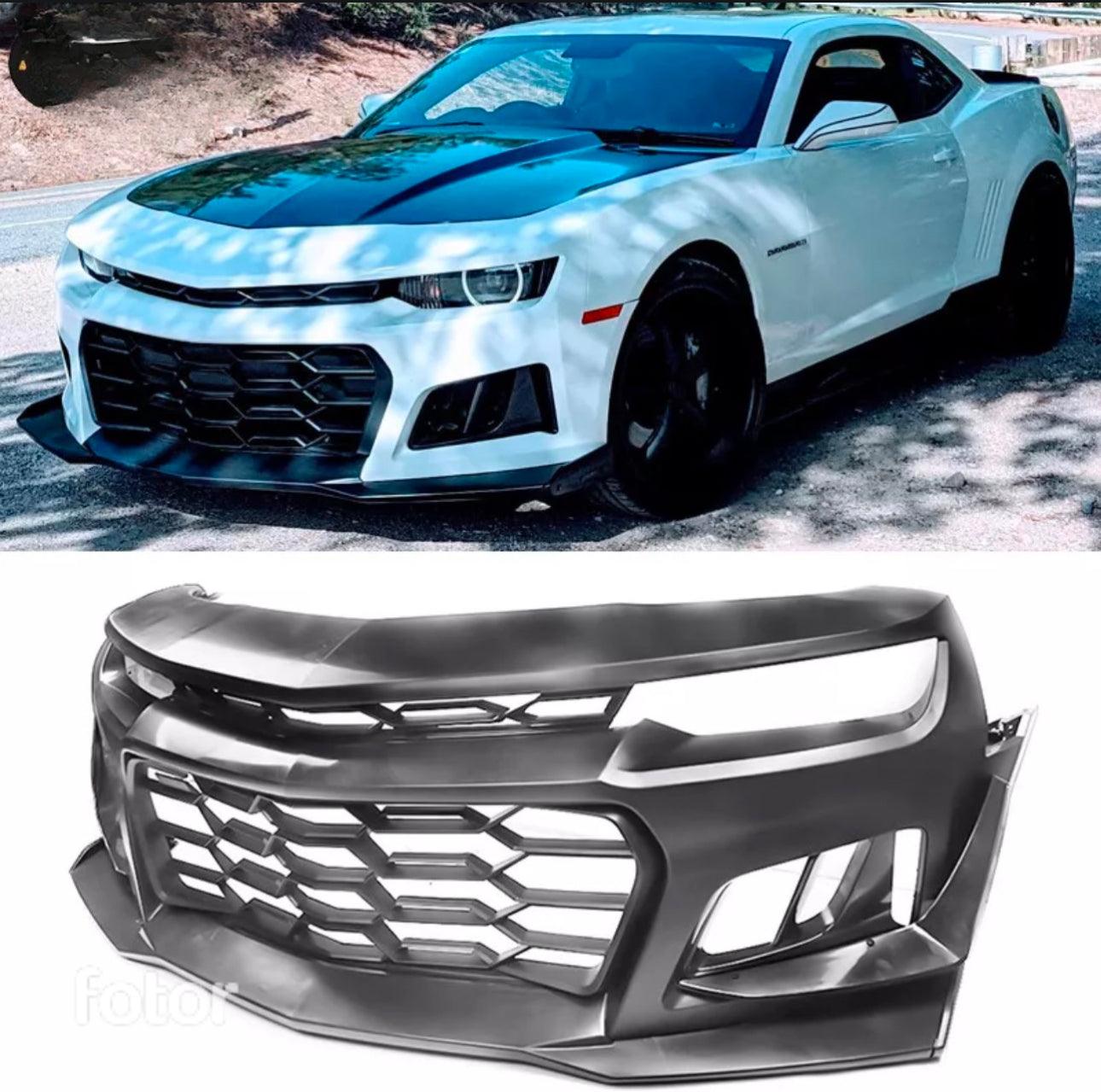 2014-2015 Chevy Camaro 5TH to 6TH Gen 1LE Style Black Front Bumper PP