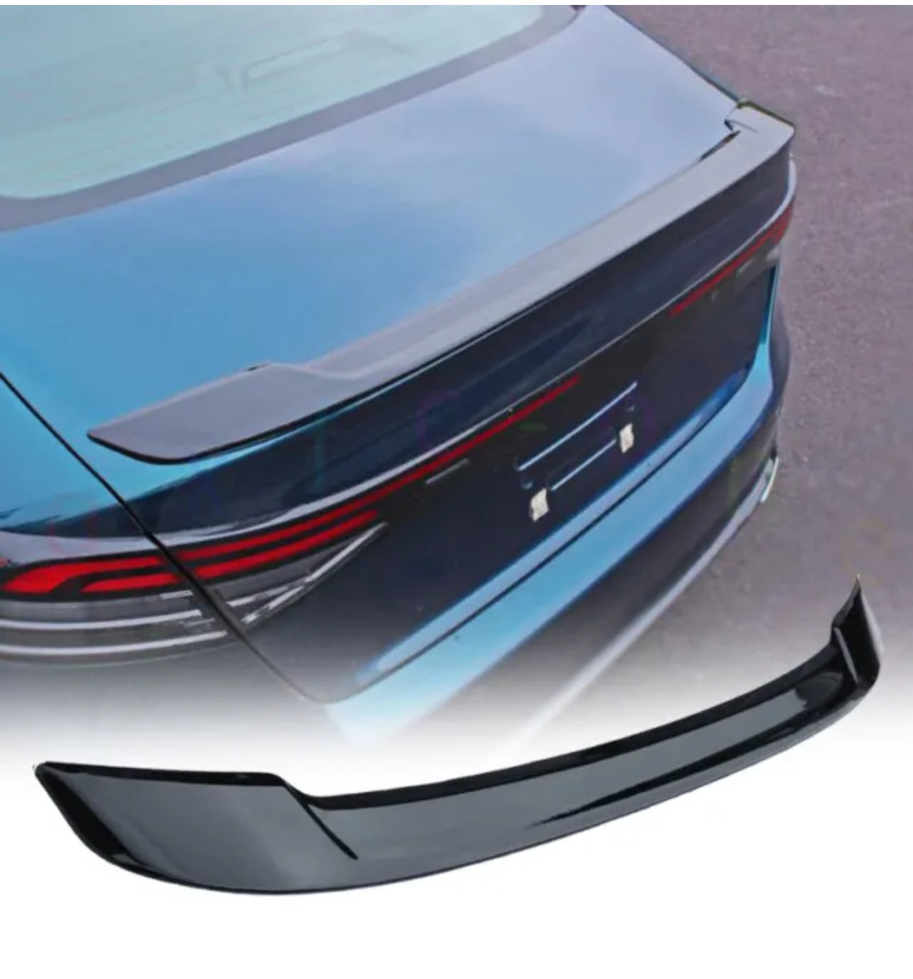 Honda Accord Trunk Spoiler, 2023-2024 11th Generation Rear Wing Factory Style Boot Deck Lid Wing, Gloss Black