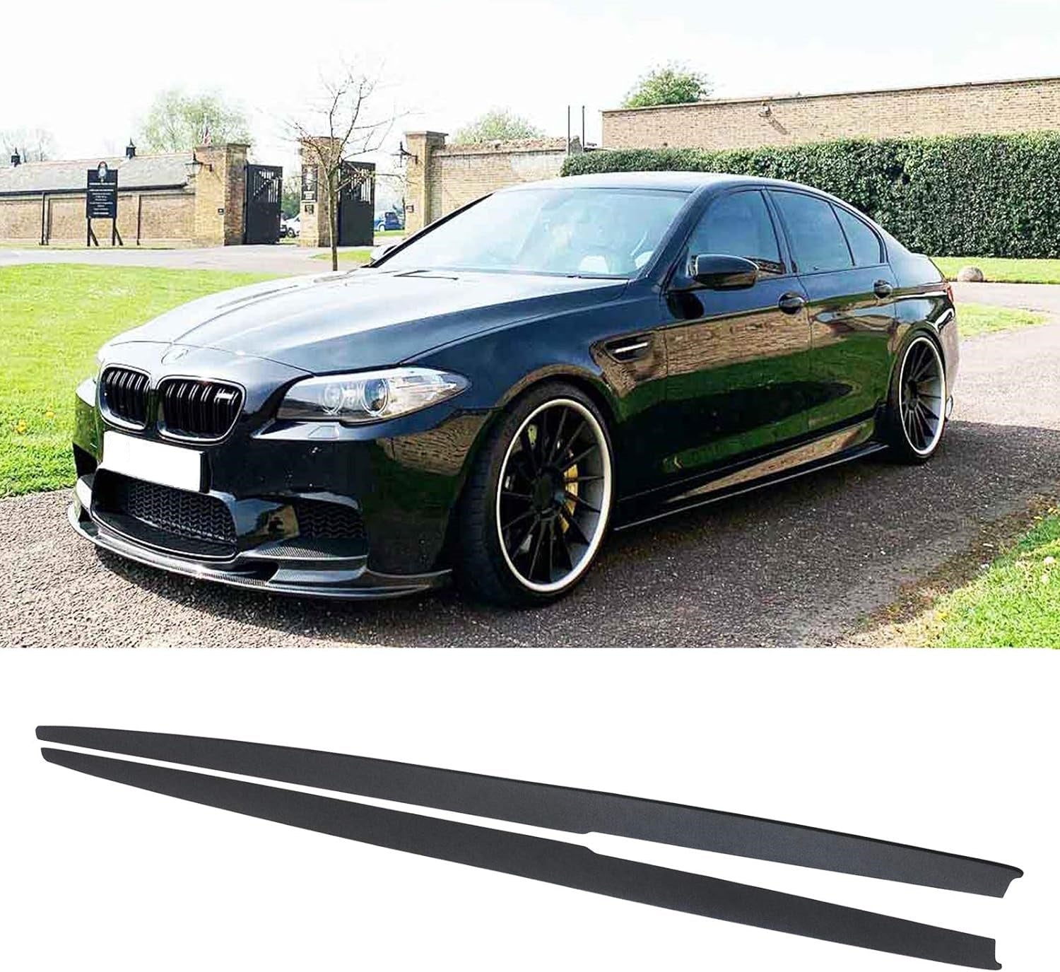 Side Skirts for 2011-2016 BMW 5 Series F10 F11 F18 | M Performance Style ABS Plastic Gloss Black Extension - ONECARWORLD