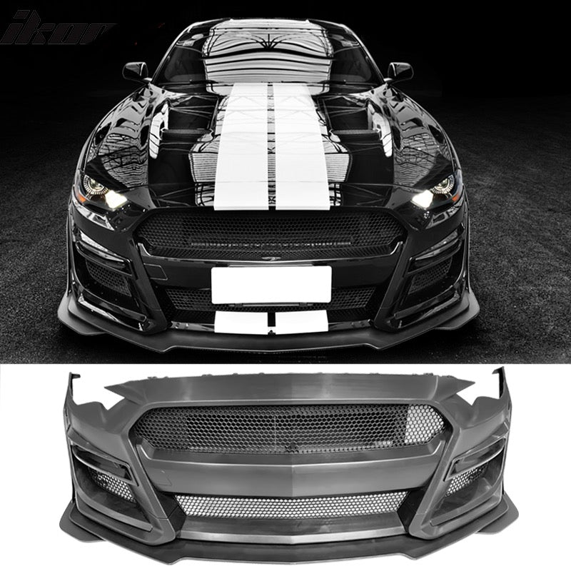 Ford Mustang 2018-2022 GT500 Style Front Bumper Conversion Kit.