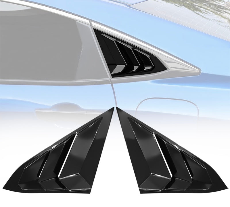 Honda Civic 2023-2024 Rear Window Louver Glossy black