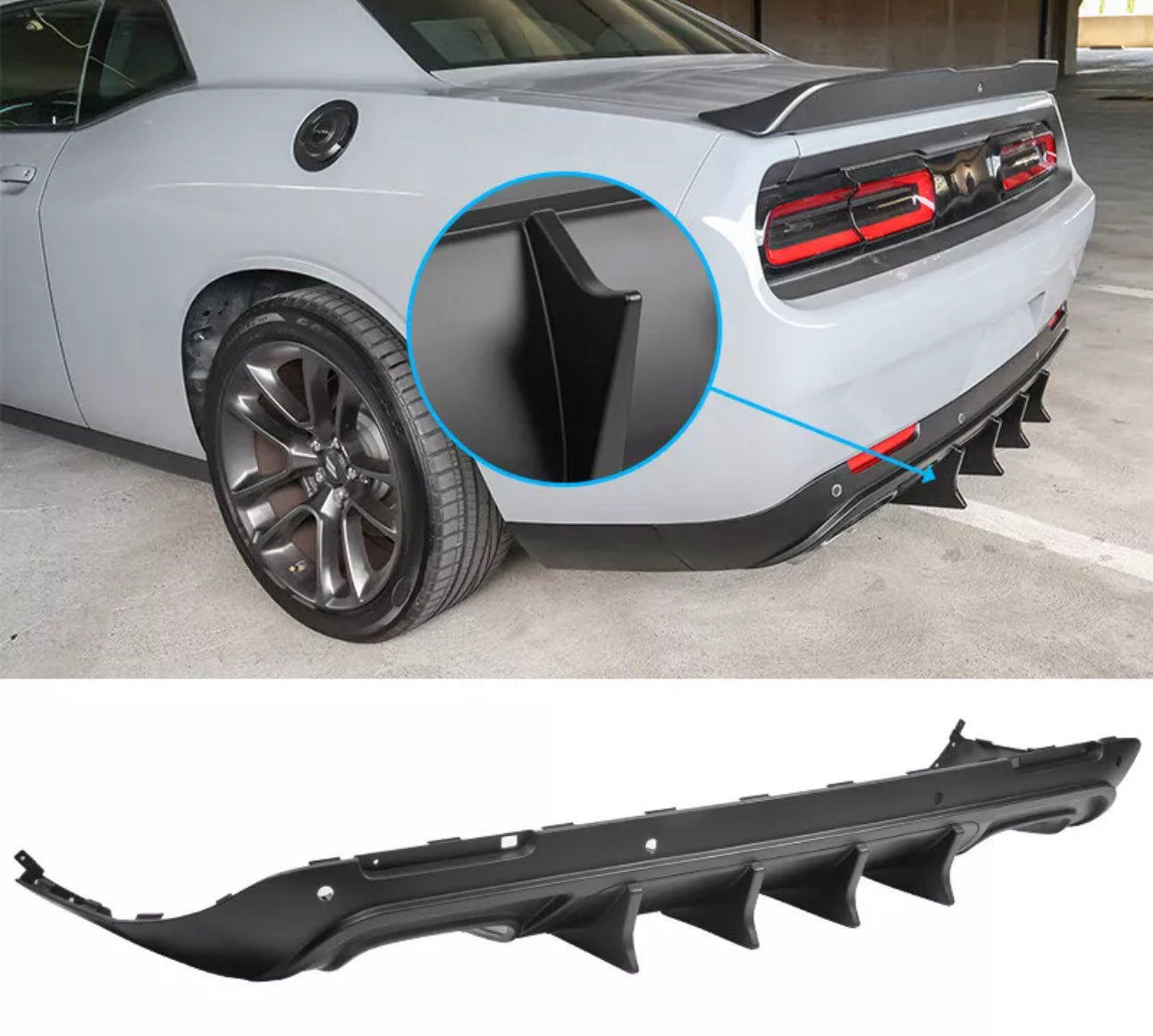 DODGE CHALLENGER GT STYLE REAR DIFFUSER 2015-2022