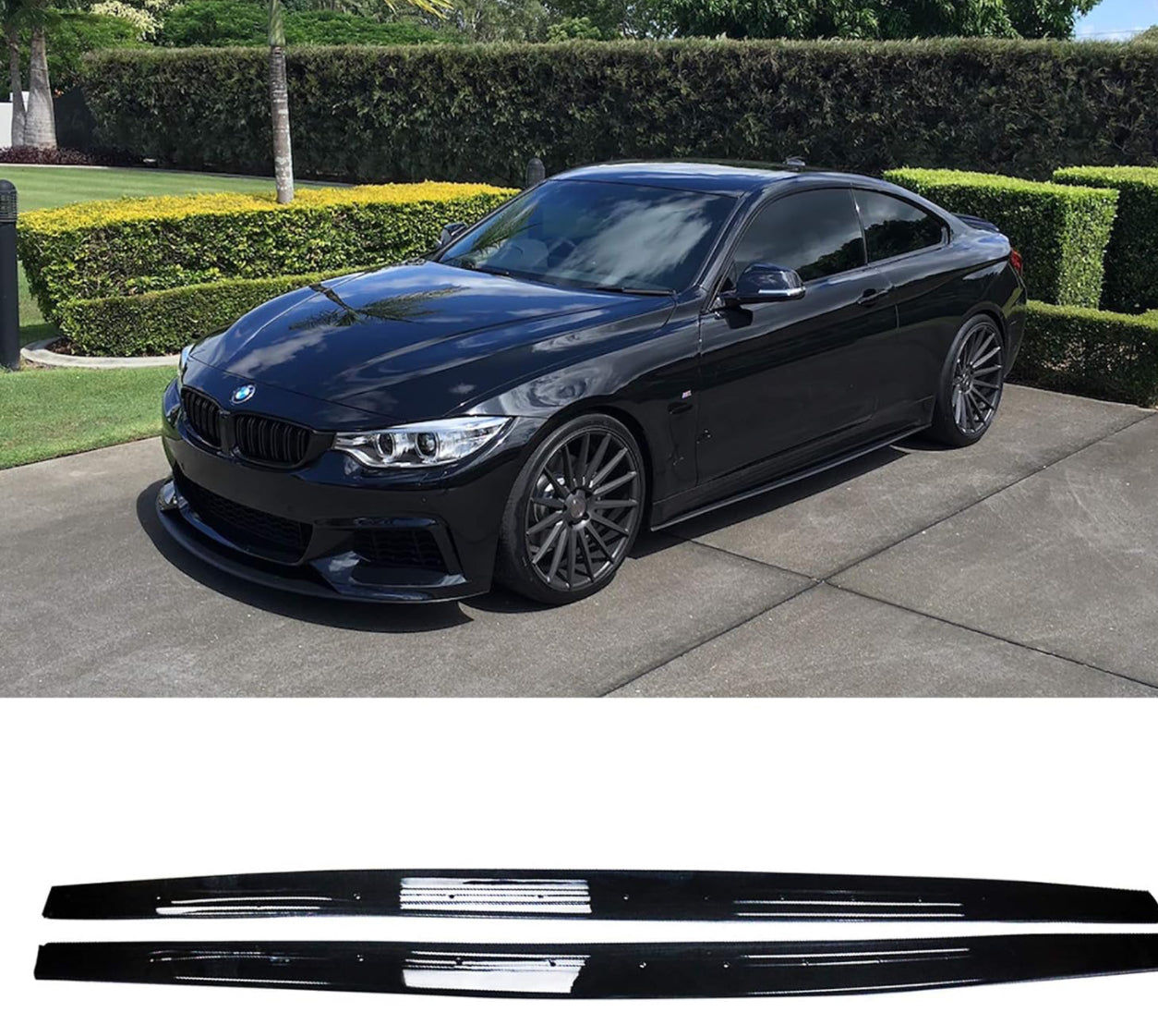 BMW F32/F33/F36 MSports Gloss Black Side Skirt 2014-2019 Coupe/Sedan.