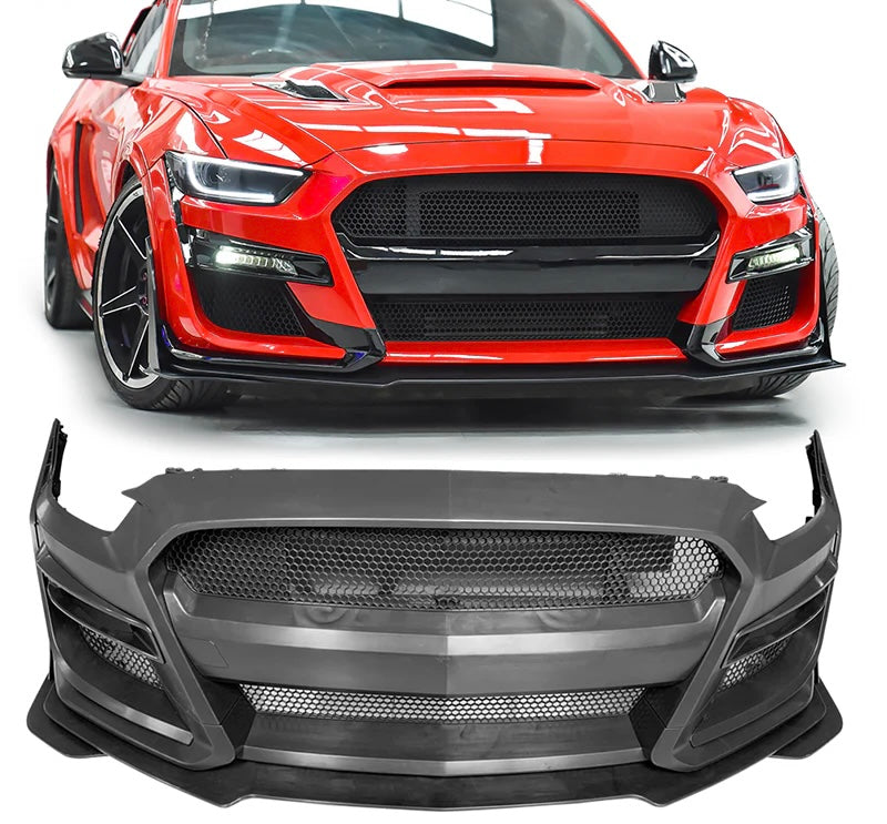 Ford Mustang 2015-2017 GT500 Style Front Bumper Conversion Kit.