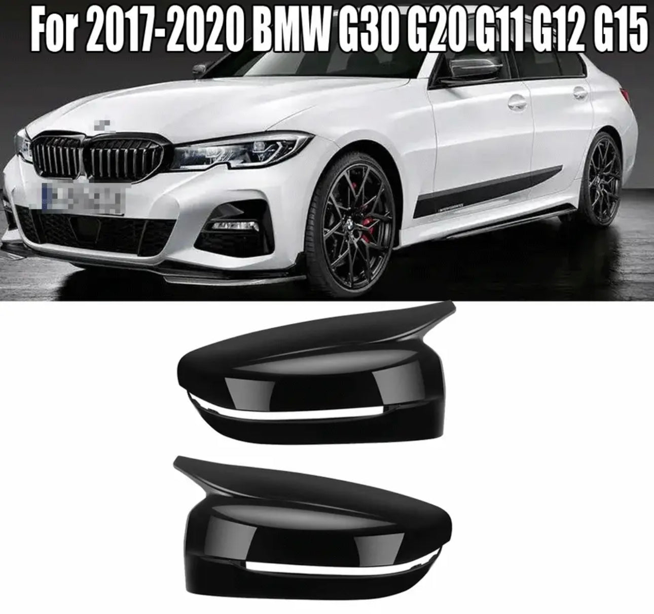 BMW G30 Batman Mirror cover glossy black for 2019-2022 - ONECARWORLD