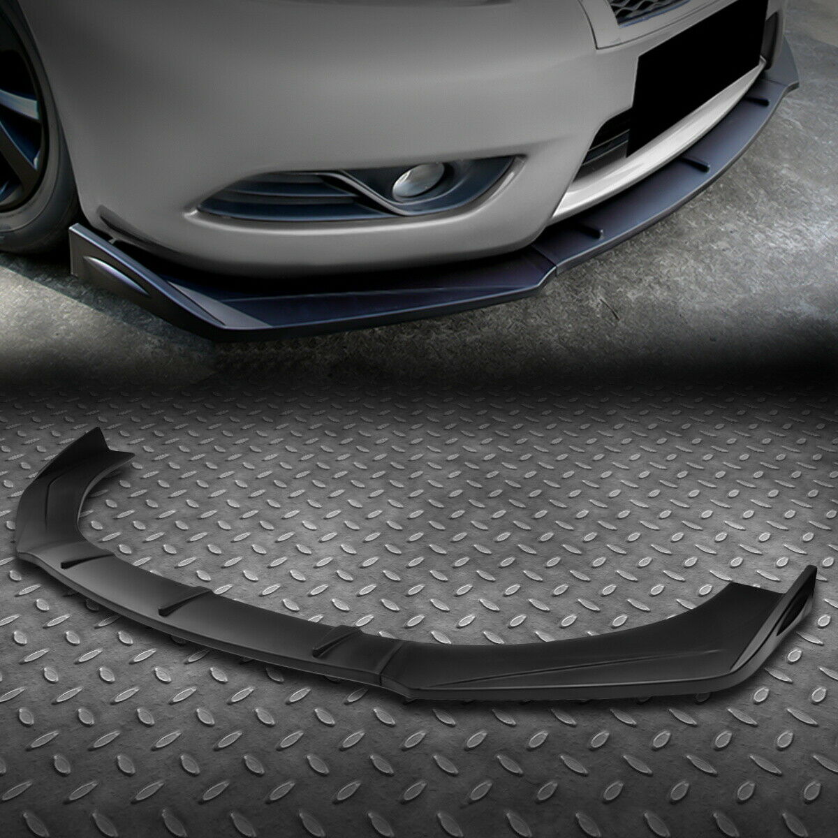 Universal Gloss Black Car Front Bumper Protector Lip Body Spoiler Splitter  Kit - BL06