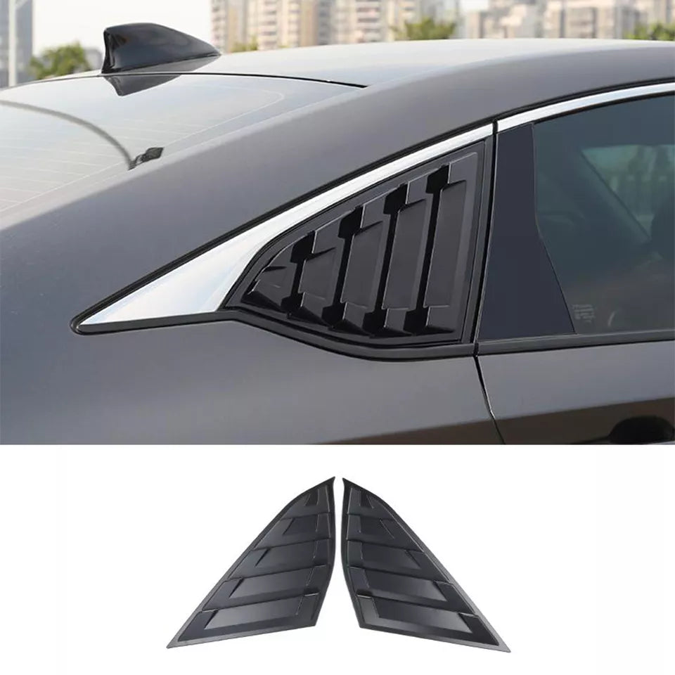 Side Vent Window Scoop Louver Cover Trim For Honda Accord 2018-2022 gloss black - ONECARWORLD