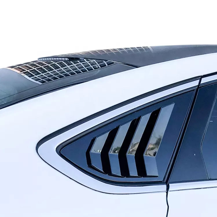 Side Vent Window Scoop Louver Cover Trim for Ford Fusion 2013-2018 gloss black - ONECARWORLD