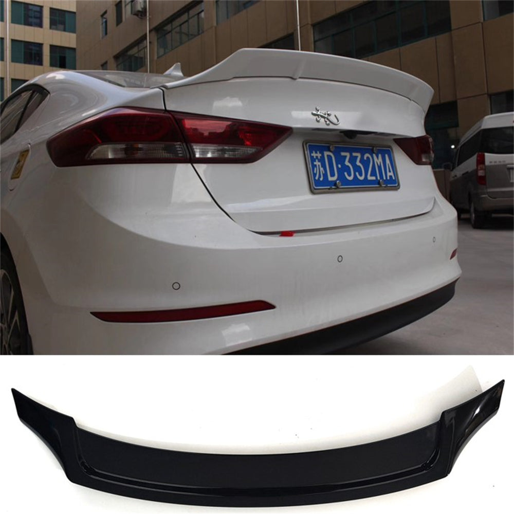 Hyundai Elantra 2016-2019 High Quality Glossy Black Trunk Spoiler Body Kit - ONECARWORLD