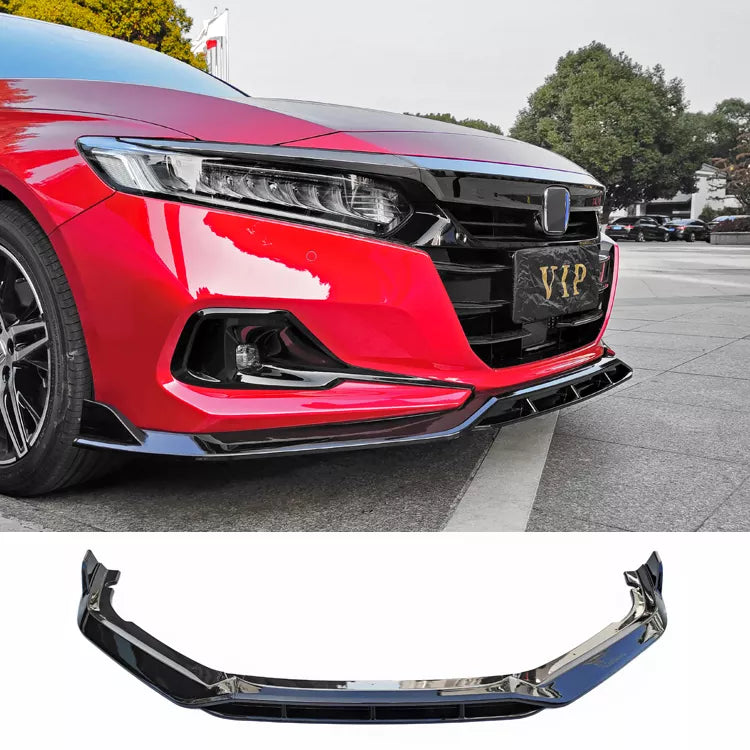 Front bumper lip Gloss black shovel bumper front lip separator for 10.5 generation Honda Accord 2022 - ONECARWORLD