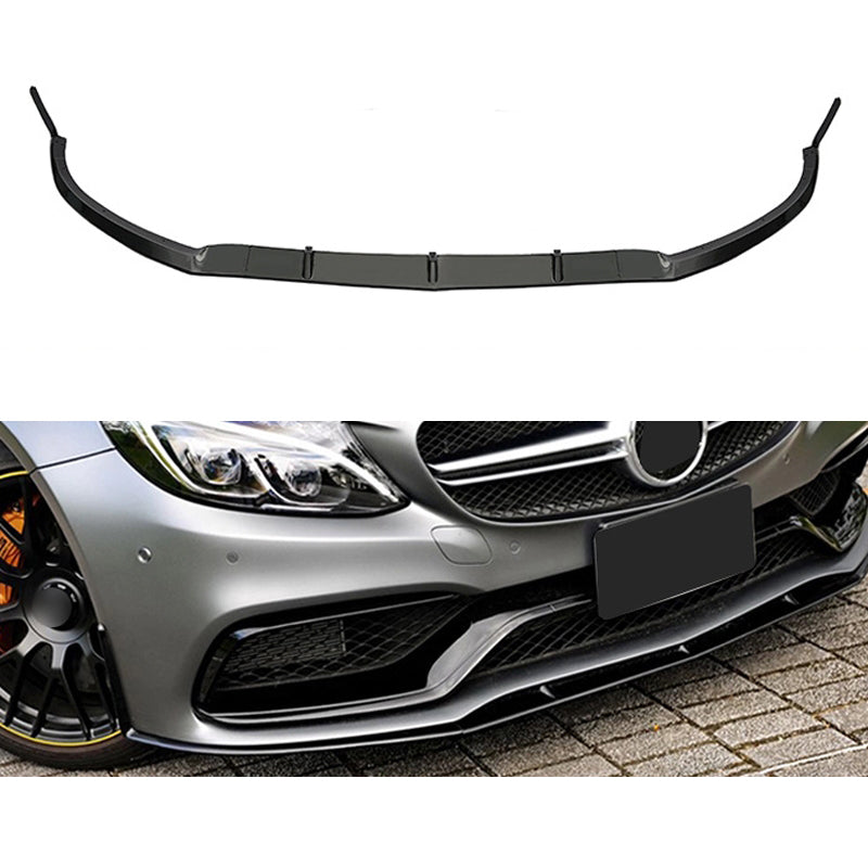 Front Lip Car Exterior Accessories Front Bumper Splitter Spoiler Lip Body Kits for 2015-2018 C class W205 Edition -1 Style - ONECARWORLD