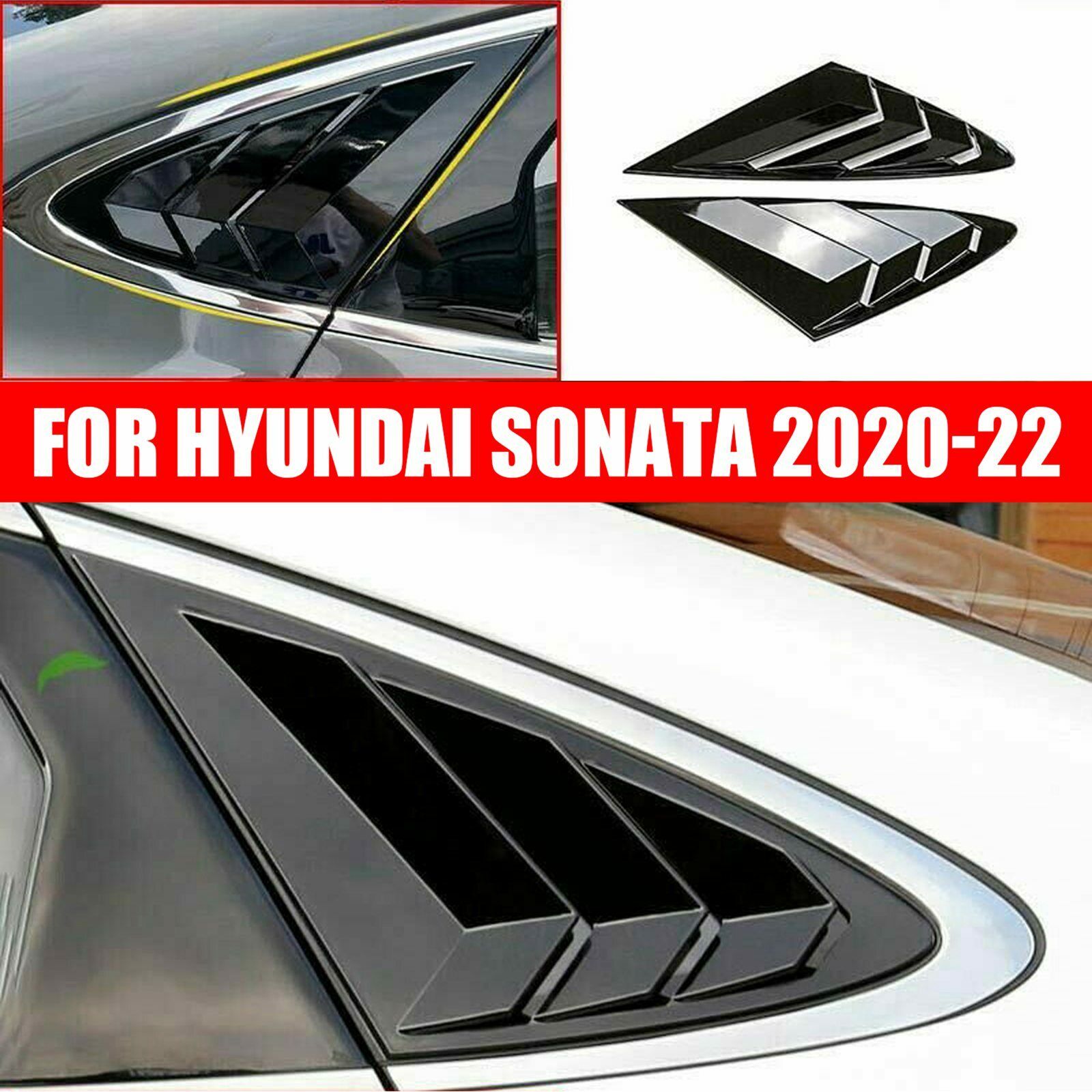 Side Vent Window Scoop Louver Cover Trim For Hyundai Sonata 2020-2022 - ONECARWORLD