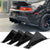 Universal 4pcs Rear Bumper Diffuser Shark Fin Spoiler Lip Splitter Glossy - ONECARWORLD