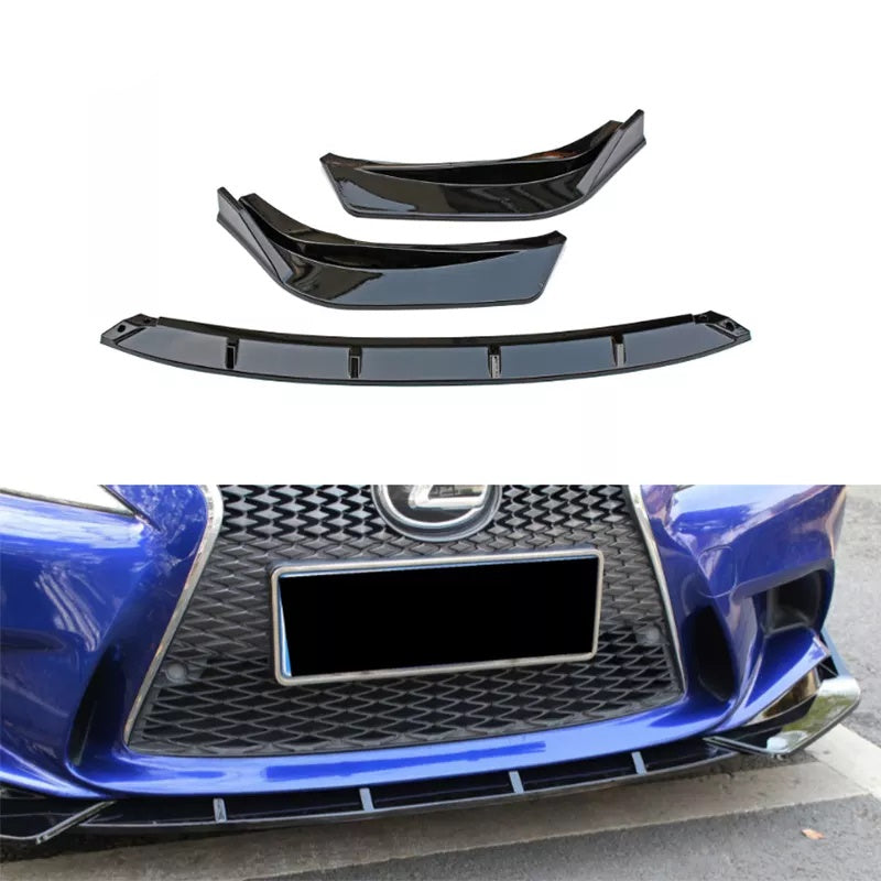 Lexus IS250 IS300 IS350 200T F-Sports Style 2014- 2016 Gloss Black Bumper Splitter kit Front Bumper Lip - ONECARWORLD