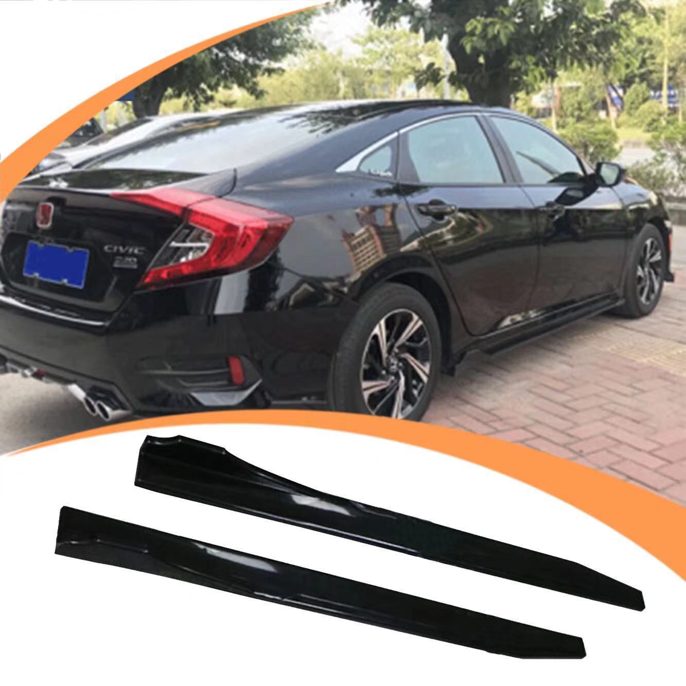 UNIVERSAL SIDE SKIRTS FOR ALL CARS GLOSSY BLACK - ONECARWORLD