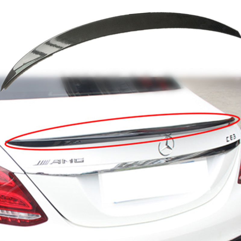 Mercedes Benz C-Class W205 C180 C200 C250 C300 C350 C63 AMG Sedan 2015-2018 Rear Trunk Spoiler Highkick Wing Lip spoiler.2014-2019 - ONECARWORLD