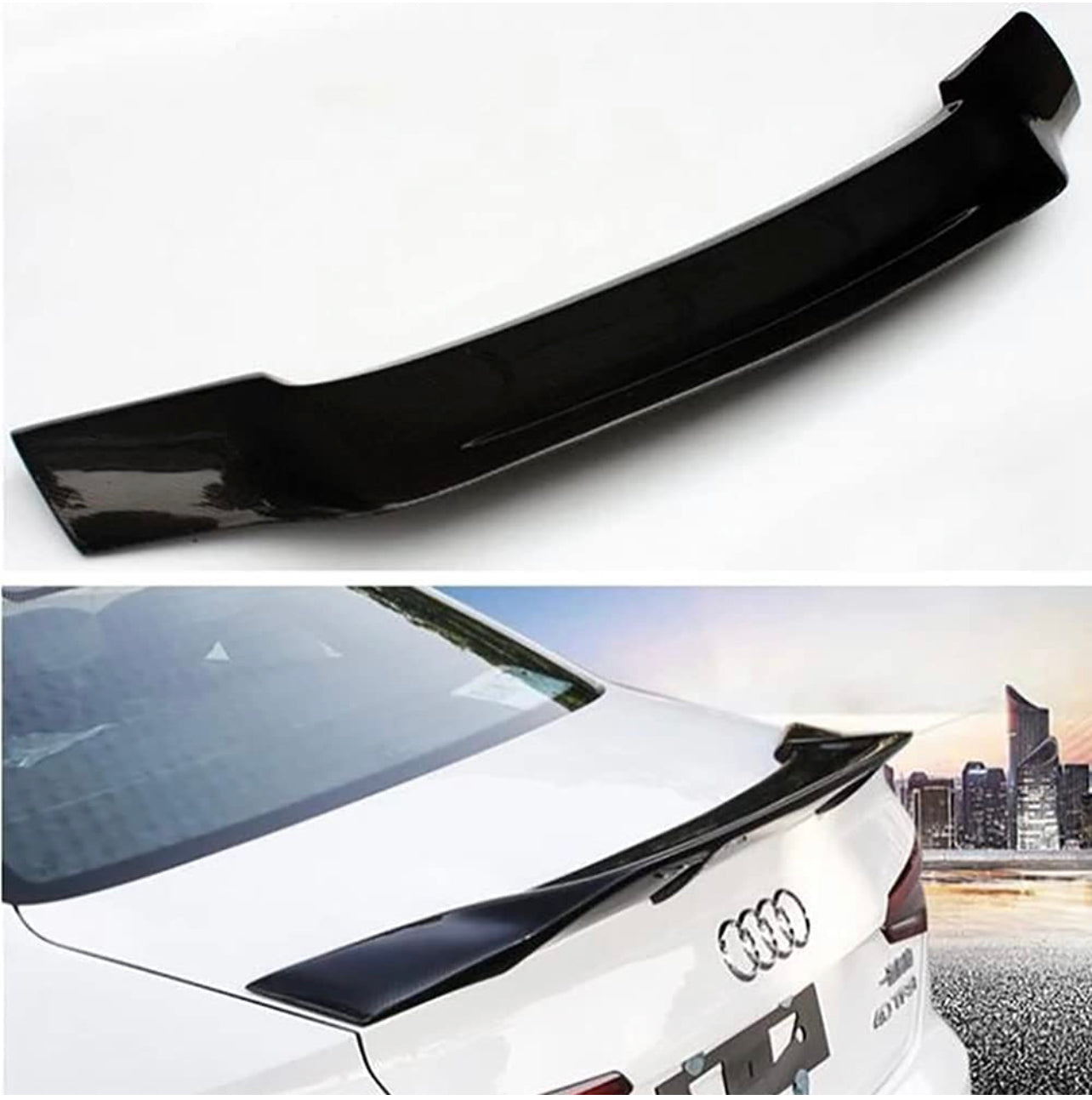 AUDI A4 Highkick Style Trunk Spoiler 2009-2016 Glossy black. - ONECARWORLD