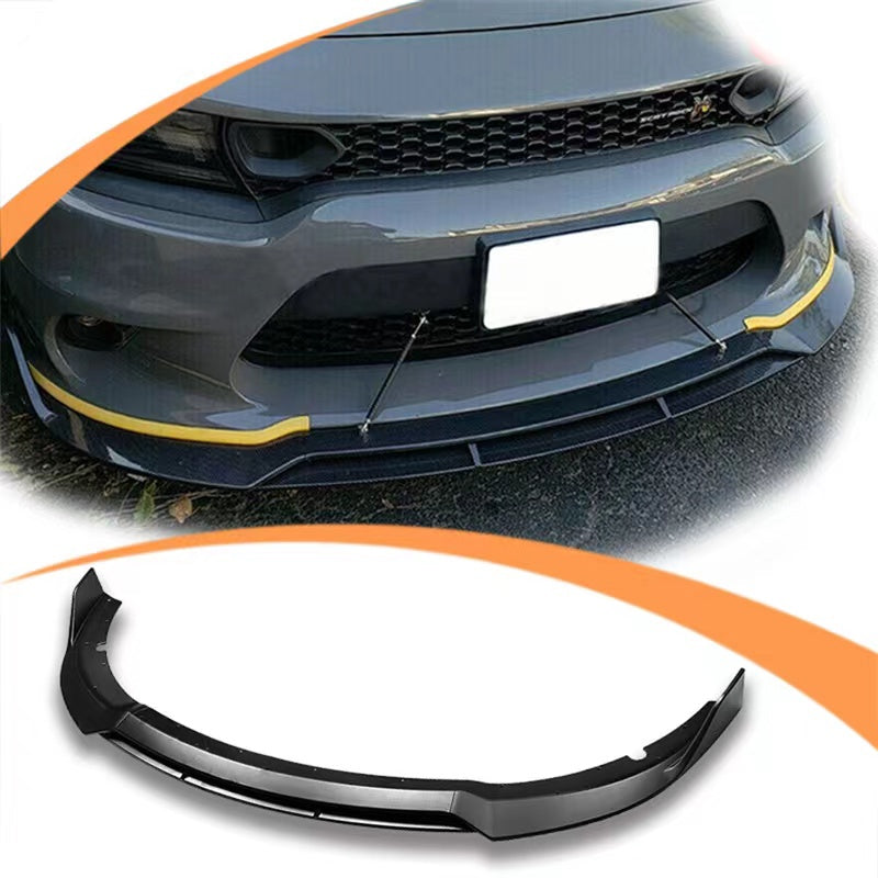 Front lip for Dodge Charger Normal Type 2015-2019 Glossy black Front lip Splitter - ONECARWORLD